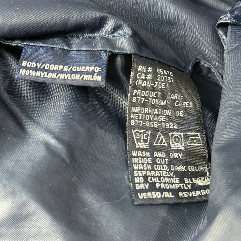 🔥 Tommy Hilfiger Vintage 90s Windbreaker Pullover Jacket Navy M 1/4 Zip Hoodie 🔥 - Picture 16 of 16